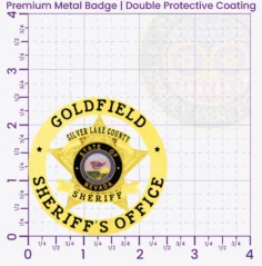 19-A1SFB Buy Custom Sheriff Badges And Design Create Build and Order Personalized Sheriff Badges Deputy Gold 2.5 Premium