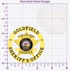 19-A1SFB Buy Custom Sheriff Badges And Design Create Build and Order Personalized Sheriff Badges Deputy Gold 2.5 Standard