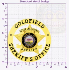 19-A1SFB Buy Custom Sheriff Badges And Design Create Build and Order Personalized Sheriff Badges Deputy Gold 3 Standard