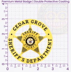 19-A2SFB Buy Custom Sheriff Badges And Design, Create, Build and Order Personalized Sheriff Badges Deputy Gold 3 Premium Badges