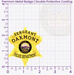 19-F3 Custom Police Badges And Design, Create, Build and Order Personalized Police Badges Officer Badges Gold Badges 2.5 Premium