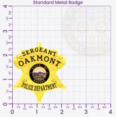 19-F3 Custom Police Badges And Design, Create, Build and Order Personalized Police Badges Officer Badges Gold Badges 2.5 Standard