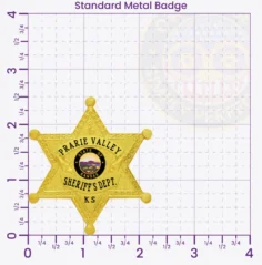 19-F8 Buy Custom Sheriff Badges And Design Create Build and Order Personalized Sheriff Badges Deputy Gold Badges 2.5 Standard