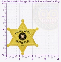 19-F8 Custom Police Badges And Design, Create, Build and Order Personalized Police Badges Officer Badges Gold Badges 2.75 Premium