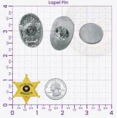 19-F8 Custom Police Badges And Design, Create, Build and Order Personalized Police Badges Officer Badges Gold Lapel Pins