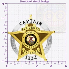 19-H15 Custom Police Badges And Design, Create, Build and Order Personalized Police Badges Officer Badges Gold Badges 3.25 Standard