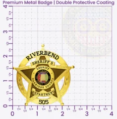 19-H15SFB Buy Custom Sheriff Badges And Design Create Build and Order Personalized Sheriff Badges Deputy Gold 2.5 Premium