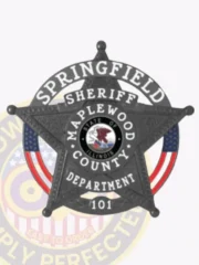 19-H16SFB Buy Custom Sheriff Badges And Design Create Build and Order Personalized Sheriff Badges Deputy Black badges