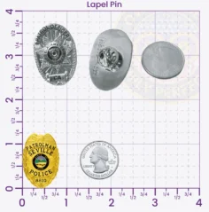 2-C10-2PLB Buy Custom Police Badges And Design, Create, Build and Order Personalized Police Badges Officer Badges Gold Silver Lapel Pin