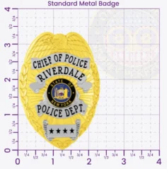 2-C12-4 Custom Police Badges And Design, Create, Build and Order Personalized Police Badges Officer Badges Gold Badges 3.35 Standard