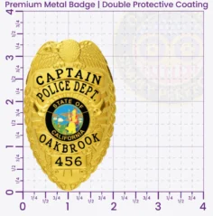 2-C13-2 Custom Police Badges And Design, Create, Build and Order Personalized Police Badges Officer Badges Gold Badges 3.35 Premium