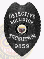 2-C13-3DB Custom Detective Badges and Police Detective Badges Black