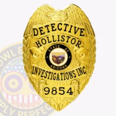 2-c13-3db custom detective badges and police detective badges gold