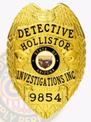 2-C13-3DB Custom Detective Badges and Police Detective Badges Gold Badges