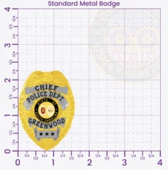 2-C13 Custom Police Badges And Design, Create, Build and Order Personalized Police Badges Officer Badges Gold Badges 2.25 Standard Mid