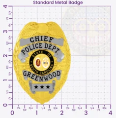 2-C13 Custom Police Badges And Design, Create, Build and Order Personalized Police Badges Officer Badges Gold Badges 3.35 Standard