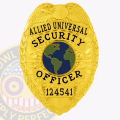 2-C13SOB Buy Custom Security Officer Badges And Design, Create, Build and Order Security Badges Gold