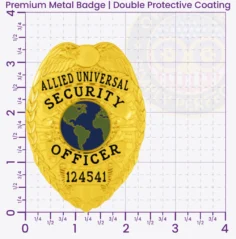 2-C13SOB Buy Custom Security Officer Badges And Design, Create, Build and Order Security Badges Gold 3.35 Premium Badges