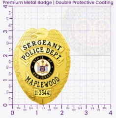 2-C14 Buy Custom Police Badges And Design, Create, Build and Order Personalized Police Badges Officer Badges Gold Badge 3.125 Premium