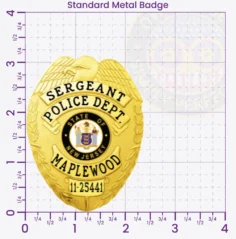 2-C14 Buy Custom Police Badges And Design, Create, Build and Order Personalized Police Badges Officer Badges Gold Badge 3.125 Standard