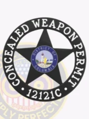 20-A16CCW Concealed Carry Weapons Badges, CCW badges, Gun Permit Badges Black Badges