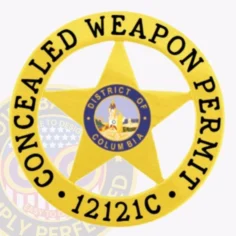 20-A16CCW Concealed Carry Weapons Badges, CCW badges, Gun Permit Badges Gold