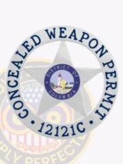 20-A16CCW Concealed Carry Weapons Badges, CCW badges, Gun Permit Badges Silver Badges