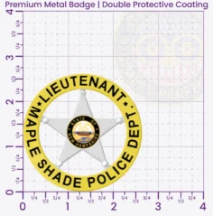 20-A19 Custom Police Badges And Design, Create, Build and Order Personalized Police Badges Officer Badges Gold Badges 2.625 Premium