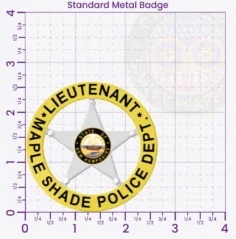 20-A19 Custom Police Badges And Design, Create, Build and Order Personalized Police Badges Officer Badges Gold Badges 2.625 Standard