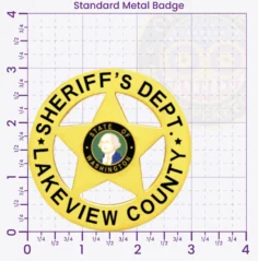 20-H16SFB Buy Custom Sheriff Badges And Design Create Build and Order Personalized Sheriff Badges Deputy Gold 3 Standard Badges