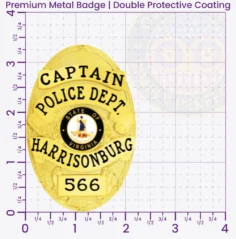 22-D20 Custom Police Badges And Design, Create, Build and Order Personalized Police Badges Officer Badges Gold Badges 3.37 Premium