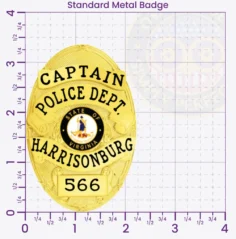 22-D20 Custom Police Badges And Design, Create, Build and Order Personalized Police Badges Officer Badges Gold Badges 3.37 Standard