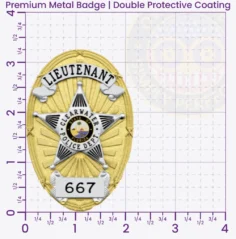 22-D22 Custom Police Badges And Design, Create, Build and Order Personalized Police Badges Officer Badges Gold Badges 3.25 Premium