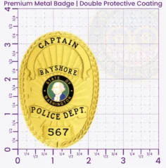 22-F1 Custom Police Badges And Design, Create, Build and Order Personalized Police Badges Officer Badges Gold Badges 3.37 Premium