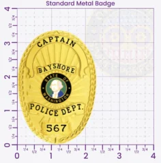 22-F1 Custom Police Badges And Design, Create, Build and Order Personalized Police Badges Officer Badges Gold Badges 3.37 Standard