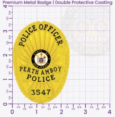 22-F2PLB Buy Custom Police Badges And Design, Create, Build and Order Personalized Police Badges Officer Badges Gold 3.35 Premium Badges