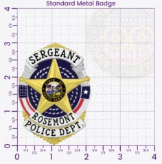 26-A1 Custom Police Badges And Design, Create, Build and Order Personalized Police Badges Officer Badges Gold Badges 3 Standard