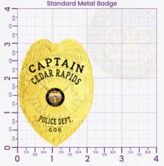 3-A1 Custom Police Badges And Design, Create, Build and Order Personalized Police Badges Officer Badges Gold Badges 3.12 Standard