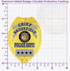 3-B2 Custom Police Badges And Design, Create, Build and Order Personalized Police Badges Officer Badges Gold Badges 3.12 Premium