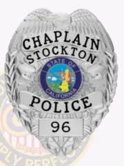 3-C11-2PCB Buy Custom Police Chaplain Badges And Design, Create, Build and Order Chaplain Badges Silver Badges