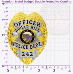 3-C11-2PLB Buy Custom Police Badges And Design, Create, Build and Order Personalized Police Badges Officer Badges Gold Silver 3.5 Premium Badges