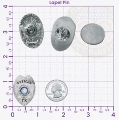 3-C118H14PLB Buy Custom Police Badges And Design, Create, Build and Order Personalized Police Badges Officer Badges Silver Lapel Pins