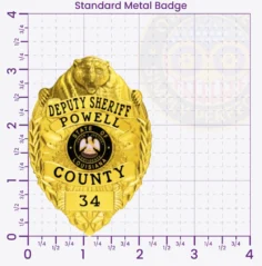 3-C11AKSFB Buy Custom Sheriff Badges And Design, Create, Build and Order Personalized Sheriff Badges Deputy Gold 3.25 Standard Size