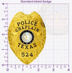 3-C11PCB Buy Custom Police Chaplain Badges And Design, Create, Build and Order Chaplain Badges Gold 3.46 Standard