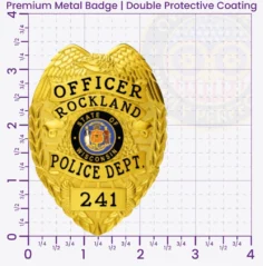 3-C11PLB Buy Custom Police Badges And Design, Create, Build and Order Personalized Police Badges Officer Badges Gold 3.48 Premium Badges