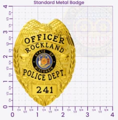 3-C11PLB Buy Custom Police Badges And Design, Create, Build and Order Personalized Police Badges Officer Badges Gold 3.48 Standard Badges