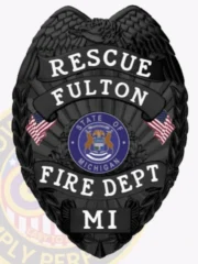 3-C15FFB Custom Firefighter Badges and Personalized Fire Department Badges Black Badges