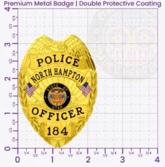 3-C15PLB Buy Custom Police Badges And Design, Create, Build and Order Personalized Police Badges Officer Badges Gold 3.25 Premium Badges