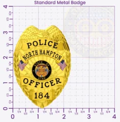 3-C15PLB Buy Custom Police Badges And Design, Create, Build and Order Personalized Police Badges Officer Badges Gold 3.25 Standard Badges