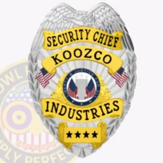 3-C15SOB Buy Custom Security Officer Badges And Design, Create, Build and Order Security Badges Warehouse Security Chief Badges